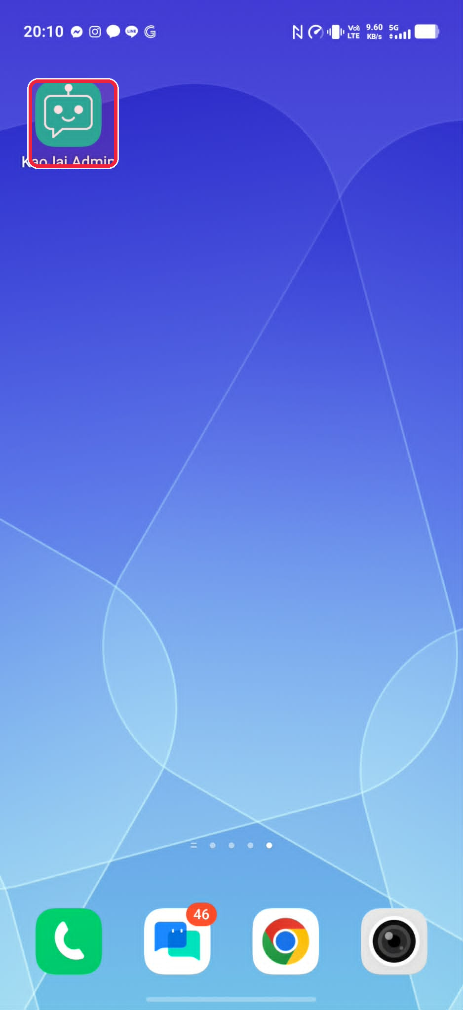 KaoJai Admin icon on the Android home screen