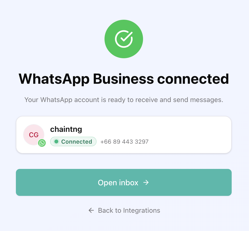 WhatsApp connection complete