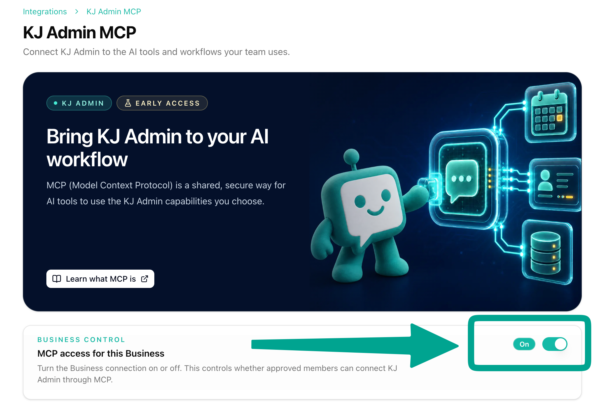 Turn on MCP for tenant